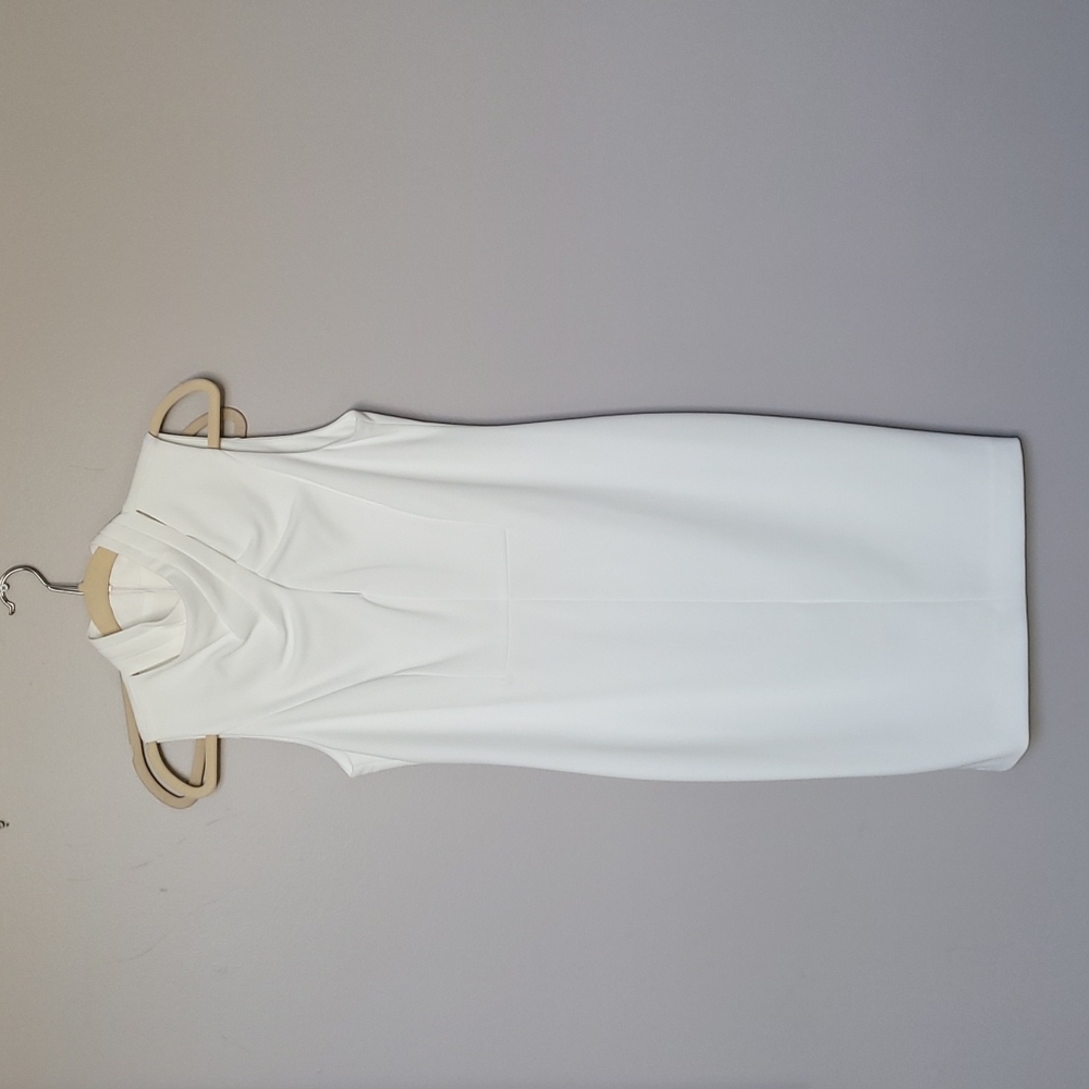Calvin Klein White Sleeveless Dress